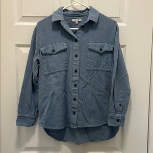 Flannel Flap-Pocket Oversized Ex-Boyfriend Shirt